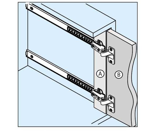 Accuride 1312 Auszugschiene für versenkbare Türen slide 3