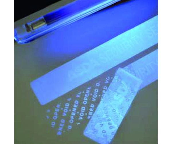 Anti-Tamper Void Security Labels | Covert UV | KC  slide 1