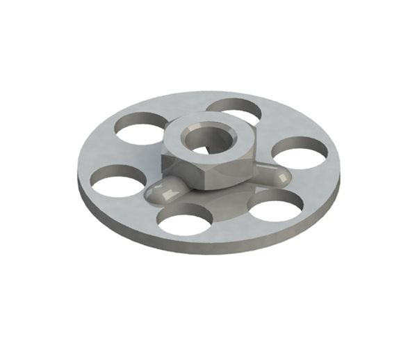 B0N075 Hex Nut Bonding Fasteners - 23mm Round Open Base