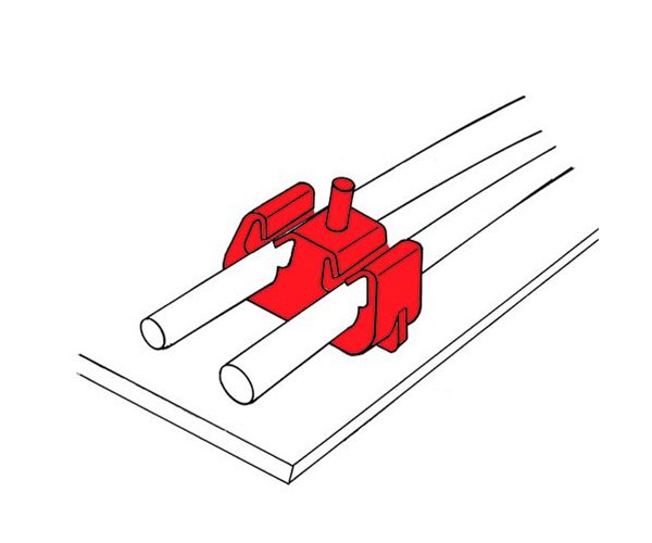 Drive Rivet Cable Clips | Double slide 5