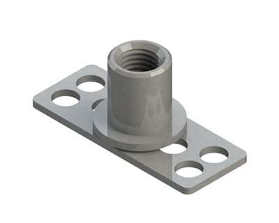 Gewindebuchsen, Geschlossen, 38 x 15mm Rechteckig