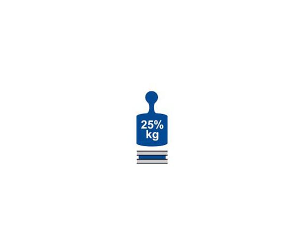 Horizont load reduced to 25 per of vertical load 