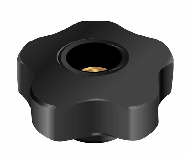 Through Threaded Soft Touch Lobe Knob